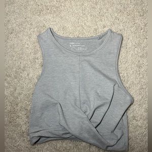 Yogalicious grey cropped workout tank top